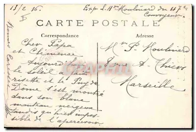 Clermont-Ferrand (P.-d.-D.) — Plac Royale i katedra — L'Hirondelle, Paryż — Rewers