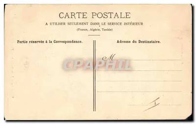 Bilhete postal antigo Aix en Provence Igreja de São João de Malta e Rua Cardinale — Verso