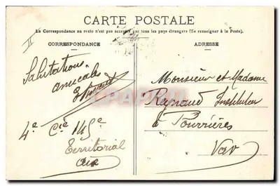 Aix-en-Provence — El Campo de Maniobra — Vista general de la Caserna Rostolan — Collr Jaussaud, Aix — Reverso
