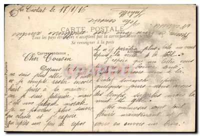 La Ciotat — Yates na Entrada do Porto — Edição A. Dalmaso, Enquadramento-Propriedade — Verso