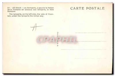Les Baux - Zamek obronny — Dolina Fontaine i Rzymska Droga — Zbiór E.C. — Rewers