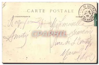 Roquefavour - La sommità dell'Acquedotto — Festa del VI anniversario del Club degli Alpinisti di Marsiglia — 5 giugno 1910 — Editore: Mart Edit., Marsiglia — Verso
