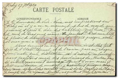 Vichy — Park — Jezioro Cygani — wydawca Vichy, nr 641 — Rewers