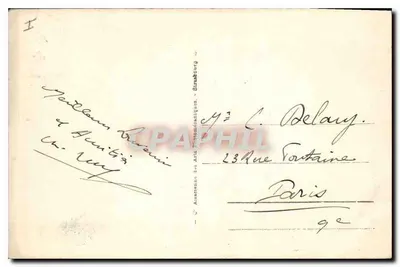 Vichy - Gare — widok stacji i fontanny — wydawca A. B. nr 141 — Rewers