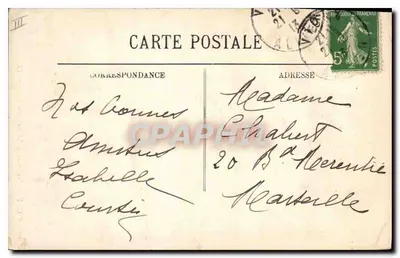 Vichy — Brzegi rzeki Allier (przeciwświetlenie) — LL. — N° 105 — Rewers