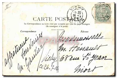 Vichy — Stacja — Graphil — Rewers