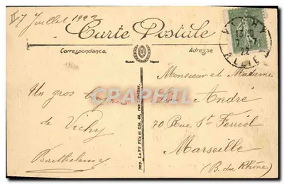 Vichy — Kąt Parku i Galerie zamkniętej — LL. n° 198 — Rewers
