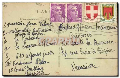 Stare Vichy (Allier) — Wieża zegarowa — Wydawca nieznany, n° 49 — Rewers