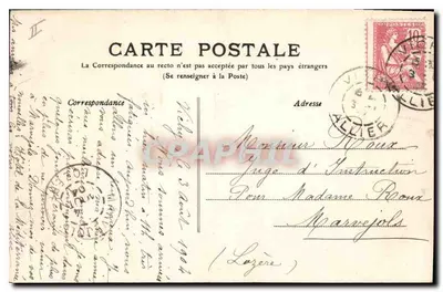 Vichy — Statua Republiki i Kiosku — M.T. I.L. — Rewers