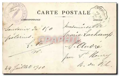 Roquefavour — L'Ermitage — widok na wioskę i eremitem — wydawca nieznany, n°1 — Rewers