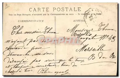 Roquefavour — Przyjazd do Arquier — Fototypia E. Laoeur Marseille 496 — Rewers
