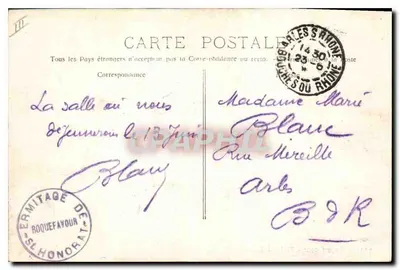 Roquefavour — Restauracja Ermitage — Fototypia B. Lacour, Marsylia — Rewers