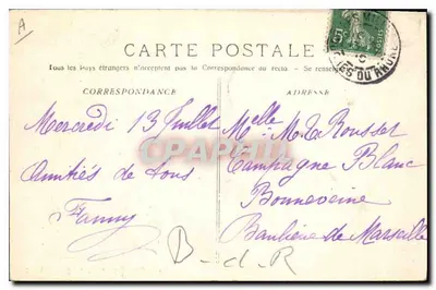 Roquefeuille — Brzegi rzeki Arc — Fototyp J. Laouur Marsylia, nr 3589 — Rewers
