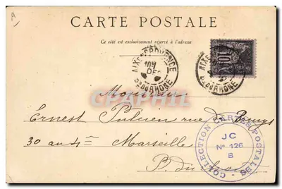 Most aqueductu w Roquefavour, blisko AIX-EN-PROVENCE — Aix-en-Provence, 29 grudnia 1909 — wydawca nieznany — Rewers