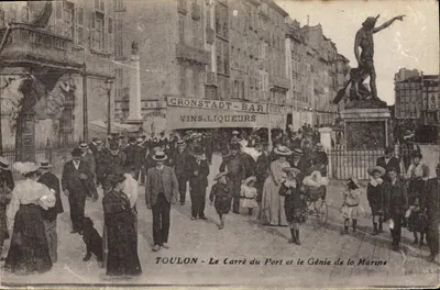 Toulon - O Quadrado do Porto e o Gênio da Marinha — TAD BAR SUPERANIS e CRONSTADT-BAR VINHOS & LICORES