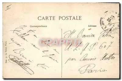 Toulon — Praça Vauban e Monumento aos Mortos no Combate — Verso