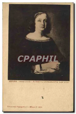 Verona - Museo civico - Ritratto d'incognita (Juan Dyck) - Elitocromia Fumagalli & C. Milano N. 1212