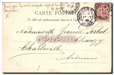 Moulin - Castelo dos Duques de Bourbon — La C. R. A. Pupje, n° 9102 — Verso