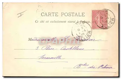 Moulin, 3 kwietnia 1909 — Façada katedry — Martin Plano, Moulins — Rewers
