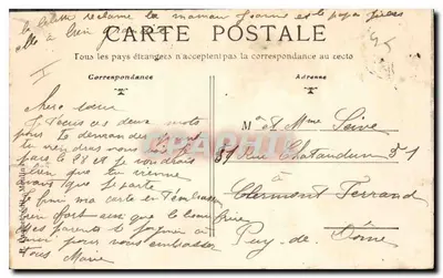 Museu de MOULINS — Lado Leste. — Editor não identificado, número de série não visível — Verso