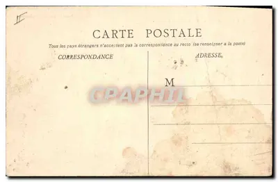 Bilhete postal antigo Pont de Regemortes em Moulins — Verso