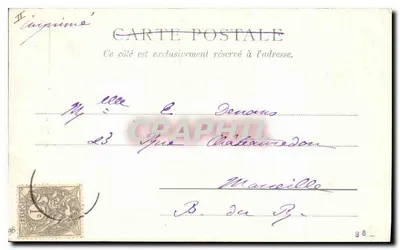 Moulin (Allier) — Torre da Relógio — editor R. Jacquemart, Montluçon (Allier) — Verso