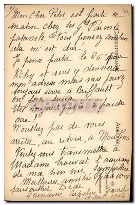 Moulin - Casa do Doyenné (século XV) - P. Paquet, Editor - N° 137 — Verso