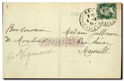 Moulins. De Abside van de Kathedraal — uitgever niet geïdentificeerd, serie nummer 764 — Achterkant