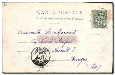 Moulins — Cours Choiseul — R. F. Chalon-sur-Saône — Verso