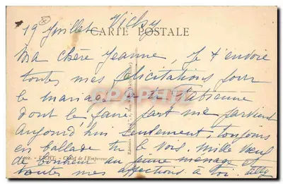 Willa otoczona roślinnością — Vichy — Wydawnictwo Pichy, nr 402 — Rewers