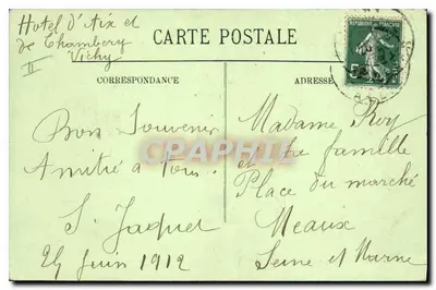 Vichy — Muzyka w Ogródku Szpitala — LL. n° 186 — Rewers