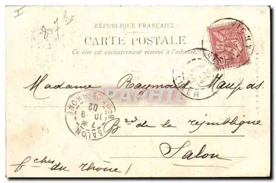 Vichy: O Salão do Cassino — C. Martine, editor, Vichy-Maternelle — Verso