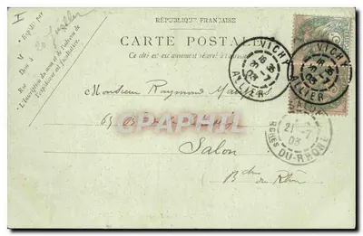 Vichy — Widok na rzekę Allier — Wydawca anonimowy, nr 81 — Rewers