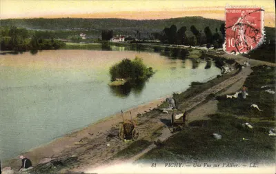 Vichy — Vista sobre o Allier — LL. — Editor LL, n°81