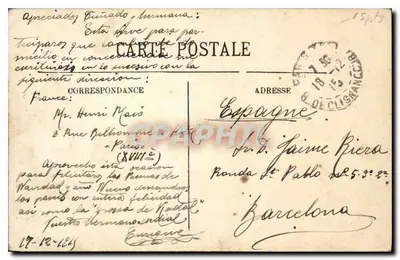 Paris — Túmulo do Imperador nos Inválidos — editor não visível — Verso