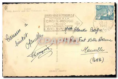 Paryż - Aleja Foch i Arc de Triomphe — Rewers