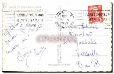 Arc de Triomphe — Paryż — Wydawnictwo Sztuki 'Guy' — Rewers