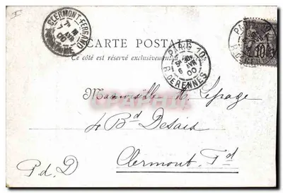 Palácio da Legião de Honra — Paris, 1900 — editor não identificado — Verso