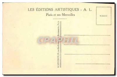 Place de la Bastille — Paris — wydawca A. L. n°45 — Rewers