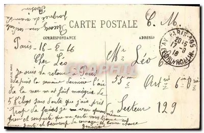 Paris — Quartel do Château-d'Eau e a Estátua da República — LL. — Verso