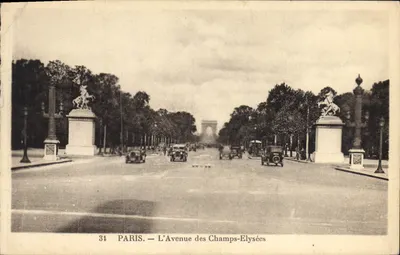 PARIS — A Avenida dos Campos Elísios — editor não identificado, n° 34