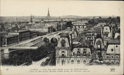 Paris — Vista dos sete Pontes tirada de Saint-Gervais — JND Phot.