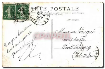 Paris — La Tour Eiffel — Carte postale ancienne — Rewers