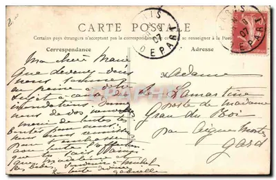 Paryż — Pomnik Victora Hugo — E.R., Paryż, nr 10 — Rewers