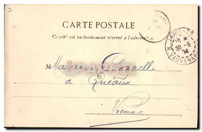 Paris - Monceau - Les Colonhades — editor A.T. n°22 — Verso