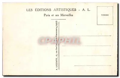 Paris - Avenida dos Campos-Élisée — vista com carros e estátuas equestres — A. L. — Verso