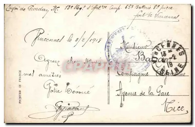 Stara pocztówka Paris La Madeleine — Rewers