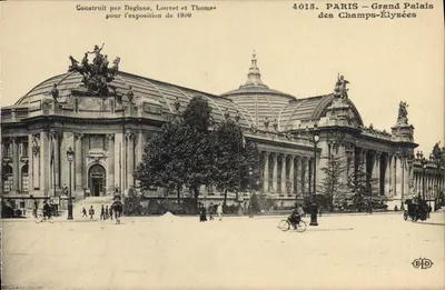 Paris — Grand Palais dos Campos Elísios — Construído por Deglane, Louvet e Thomas para a exposição de 1900 — Editor B.I.P. n°4015
