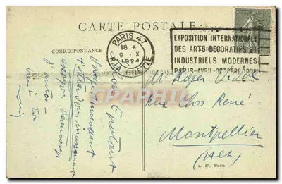 Paris — Place de la Bastille — Colonne de Juillet — L. D. — Verso