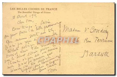 Paris - O Trocadéro — editor 'Les Belles Choses de France', n° 100 — Verso